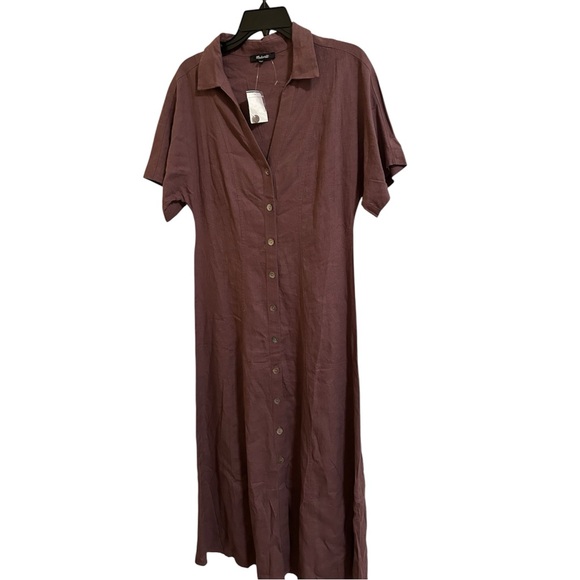 Madewell Short-Sleeve Button-Front Midi Shirtdress - NWT - Picture 2 of 9